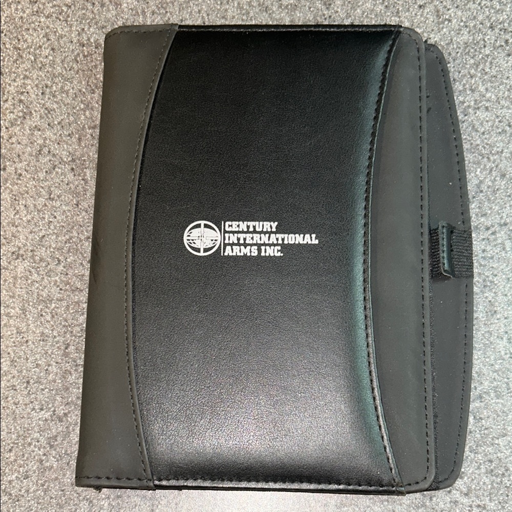 Black Leather Notepad Case